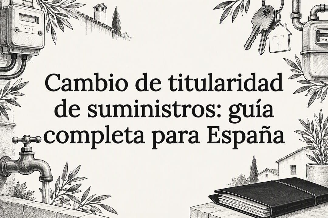 Cambio de titularidad de suministros: guía completa para España